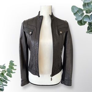 Bernardo leather/knit jacket size XS